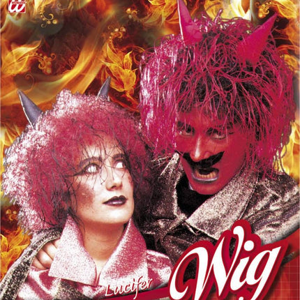Halloweenartikel pruik Duivel