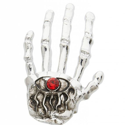 Halloweenartikel ring skelethand