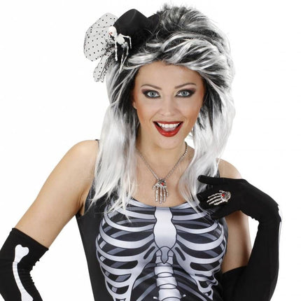 Halloweenartikel ring skelethand