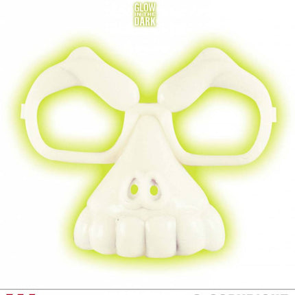 Halloweenartikel schedelbril lichtgevend in donker