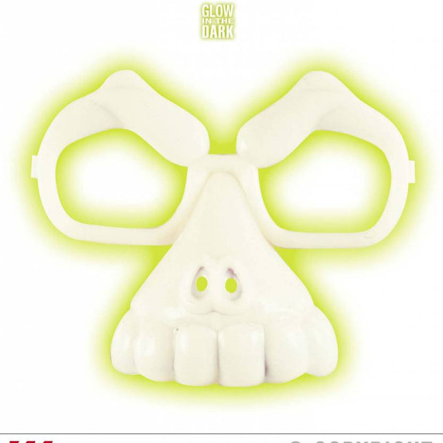 Halloweenartikel schedelbril lichtgevend in donker