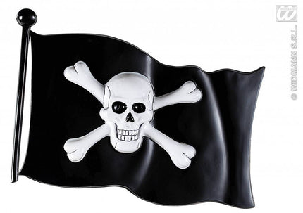 Halloweenartikelen decoratie piratenvlag 45x32cm