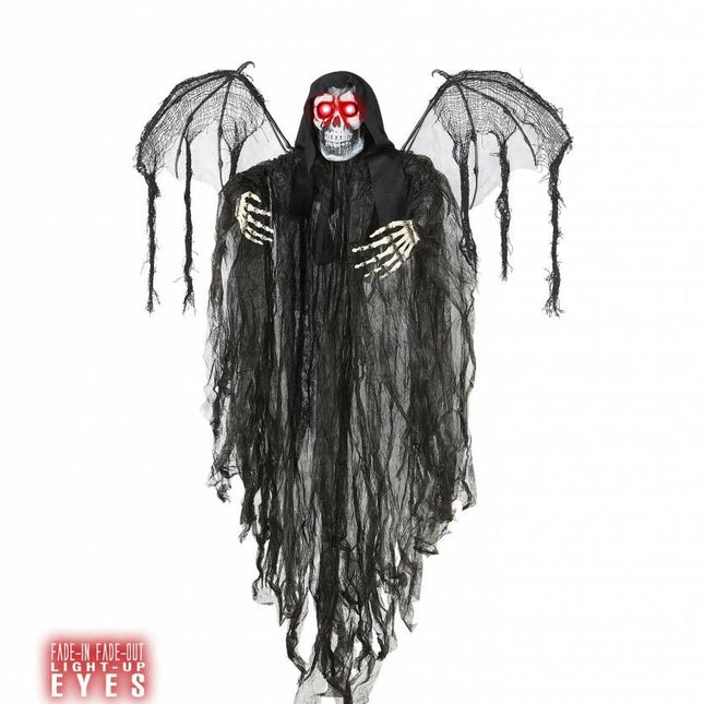 Halloweenartikelen engel des doods met oplichtende ogen
