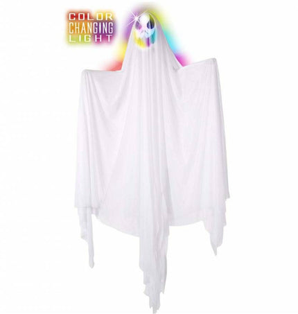 Halloweenartikelen geest met meerkleurig licht 170cm