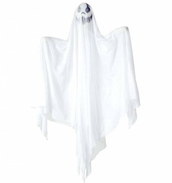 Halloweenartikelen geest met meerkleurig licht 90cm