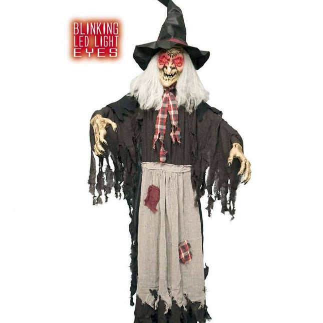 Halloweenartikelen heks ware grootte met lichtgevende ogen
