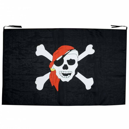 Halloweenartikelen piratenvlag 130x80 cm