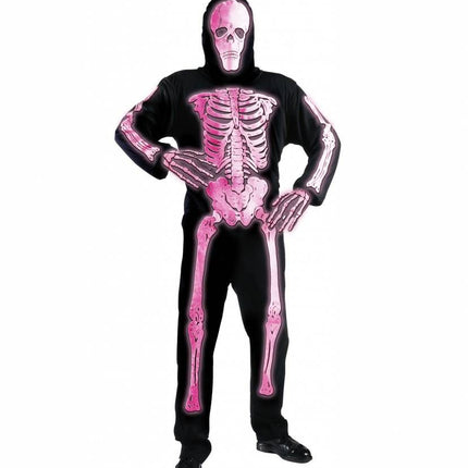 Halloweenkleding 3d neon skelet