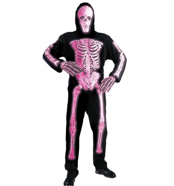 Halloweenkleding 3d neon skelet