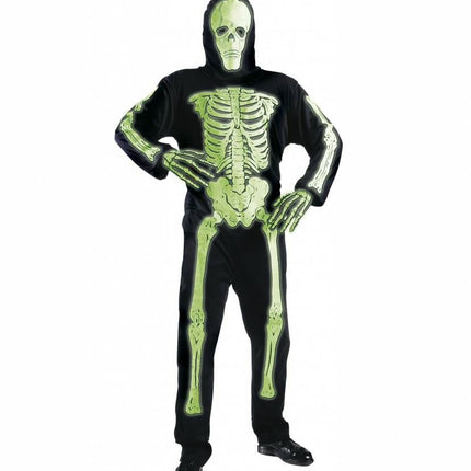 Halloweenkleding 3d neon skelet
