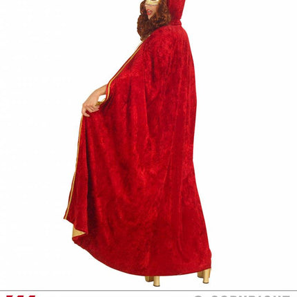 Halloweenkleding: Cape bordeaux-rood dubbelzijdig