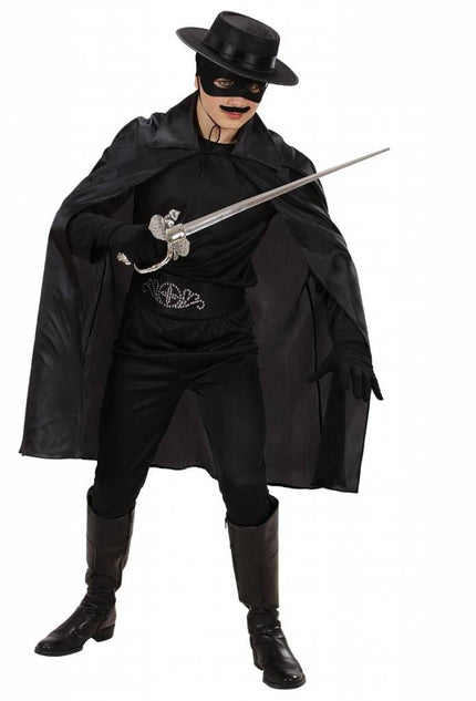 Halloweenkleding: Capes in rood of zwart (100 cm) kind