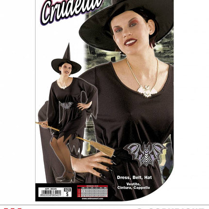 Halloweenkleding Crudelia heksenjurk