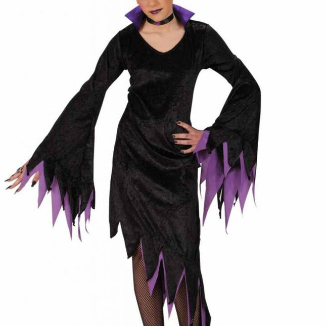 Halloweenkleding dark mistress fluweel kind