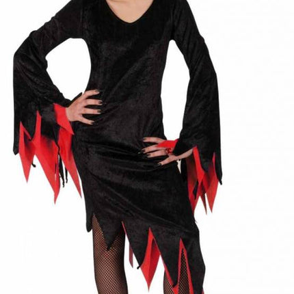 Halloweenkleding dark mistress fluweel kind