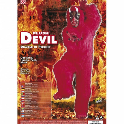 Halloweenkleding kostuum duivel in pluche