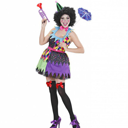 Halloweenkleding kwaadaardige clown dame