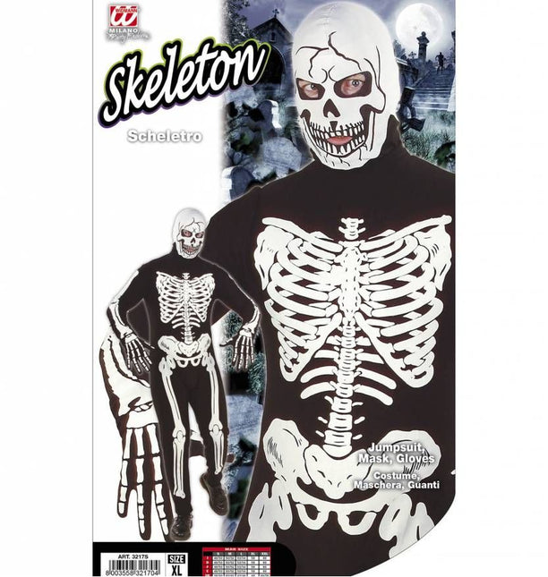 Halloweenkleding luxe skelet