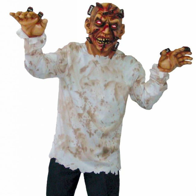Halloweenkleding: Man met scheermesje in het hoofd
