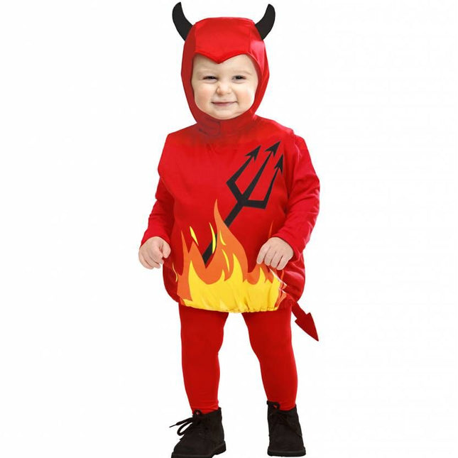 Halloweenkleding opgevulde duivel kind