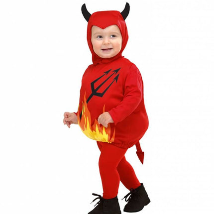 Halloweenkleding opgevulde duivel kind