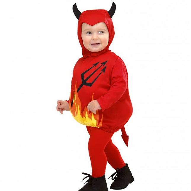 Halloweenkleding opgevulde duivel kind