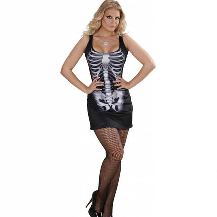 Halloweenkleding sexy skelet meisje