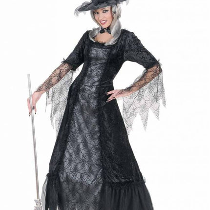Halloweenkleding spiderweb heks