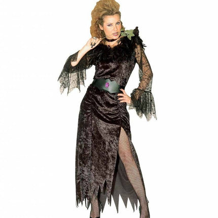 Halloweenkleding Vileine zwarte weduwe
