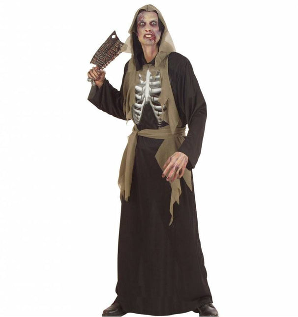 Halloweenkleding: Zombie met openliggend geraamte