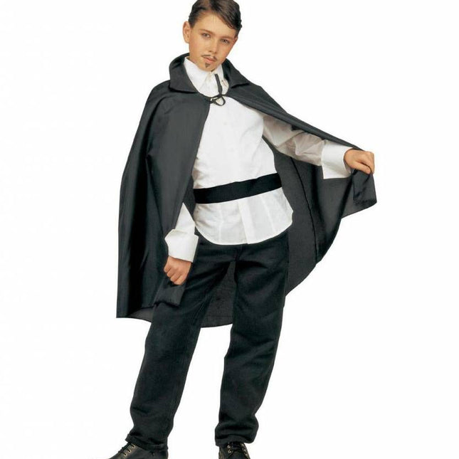 Halloweenkleding: Zwarte cape (kind)