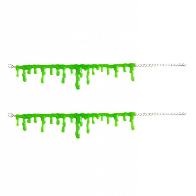 Halloweenkostuum armband groene slijm