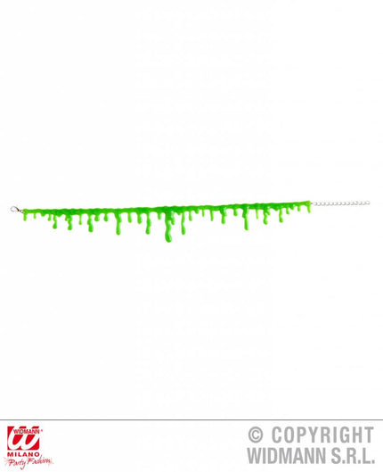 Halloweenkostuum choker groene slijm