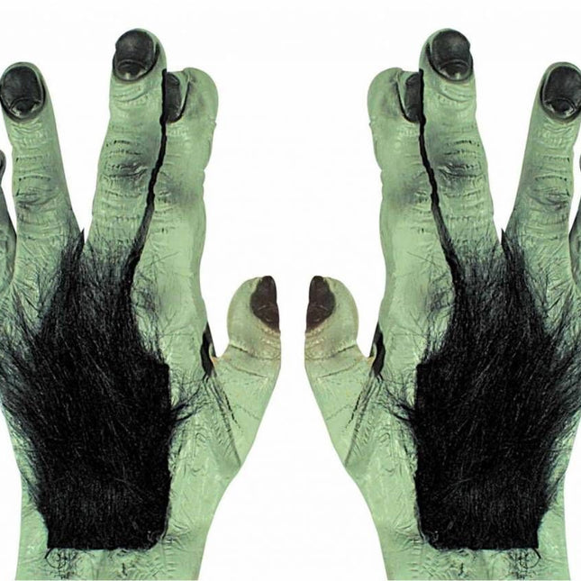 Halloweenkostuum paar frankensteinhanden met haar