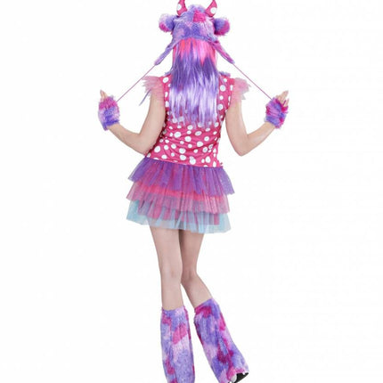 Halloweenkostuum roze monster meisje