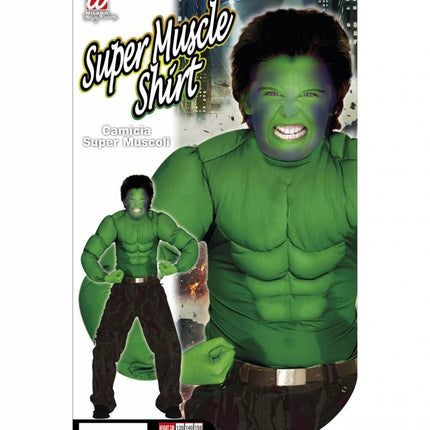 Halloweenkostuum spierenshirt groen kind