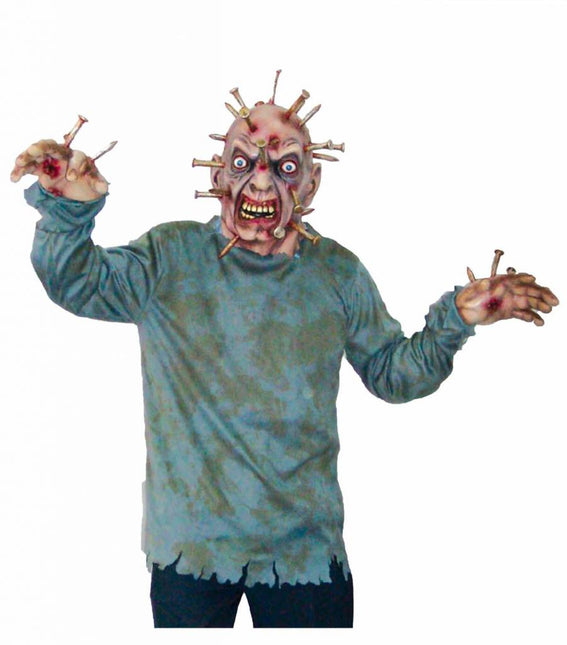Halloweenkostuums: Man met spijkers in hoofd