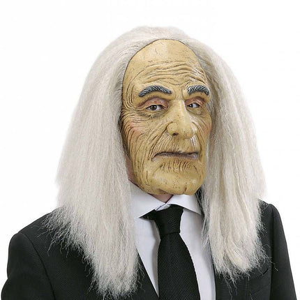 Halloweenmasker: Butler masker met pruik