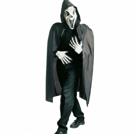 Halloweenmasker: Geesten maskers met cape en kraag (glow in the dark)