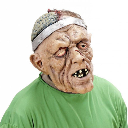 Halloweenmasker: Hersenoperatie met pruik
