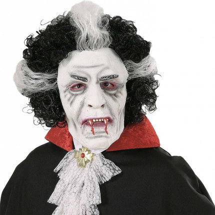 Halloweenmasker: Vampiers masker met pruik