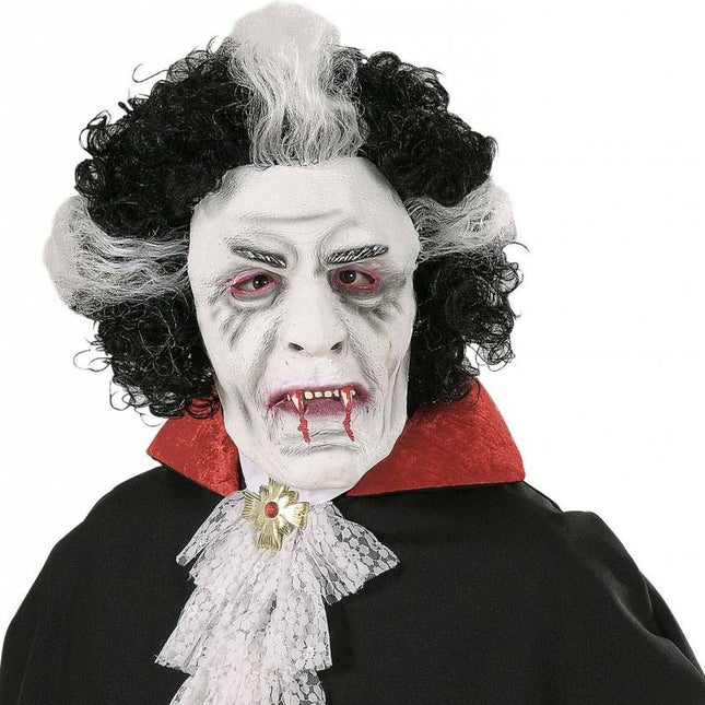 Halloweenmasker: Vampiers masker met pruik