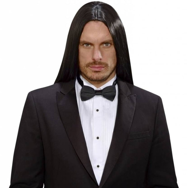 Halloweenpruik droomhaar Victor zwart
