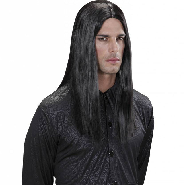 Halloweenpruik droomhaar Victor zwart
