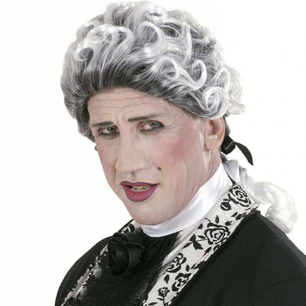 Halloweenpruik gothic met krullen