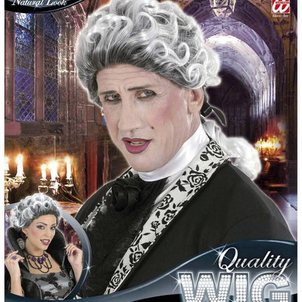 Halloweenpruik gothic met krullen