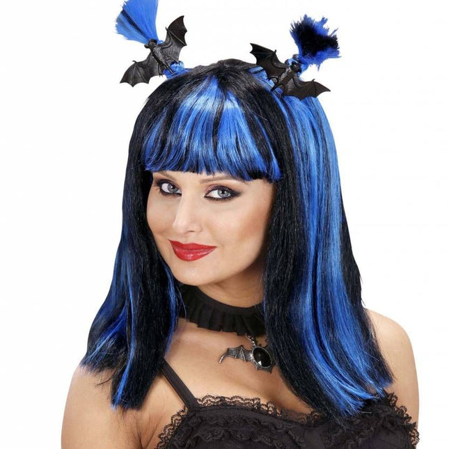Halloweenpruik volwassen met spinnen