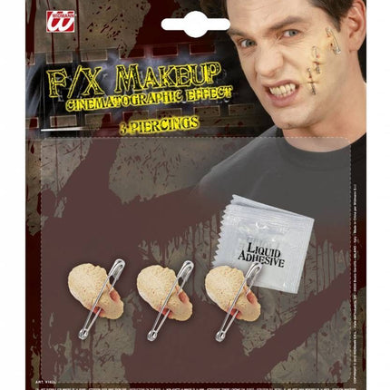 Horroraccessoires: 3 wonden met sluitspelden