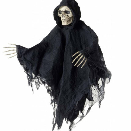 Horroraccessoires: Hangdeco Schedel met gewaad en handen 80 cm