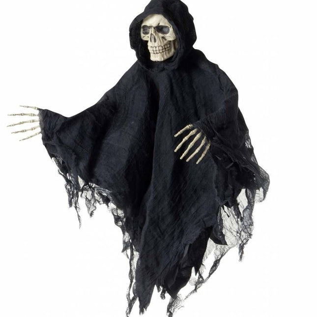 Horroraccessoires: Hangdeco Schedel met gewaad en handen 80 cm